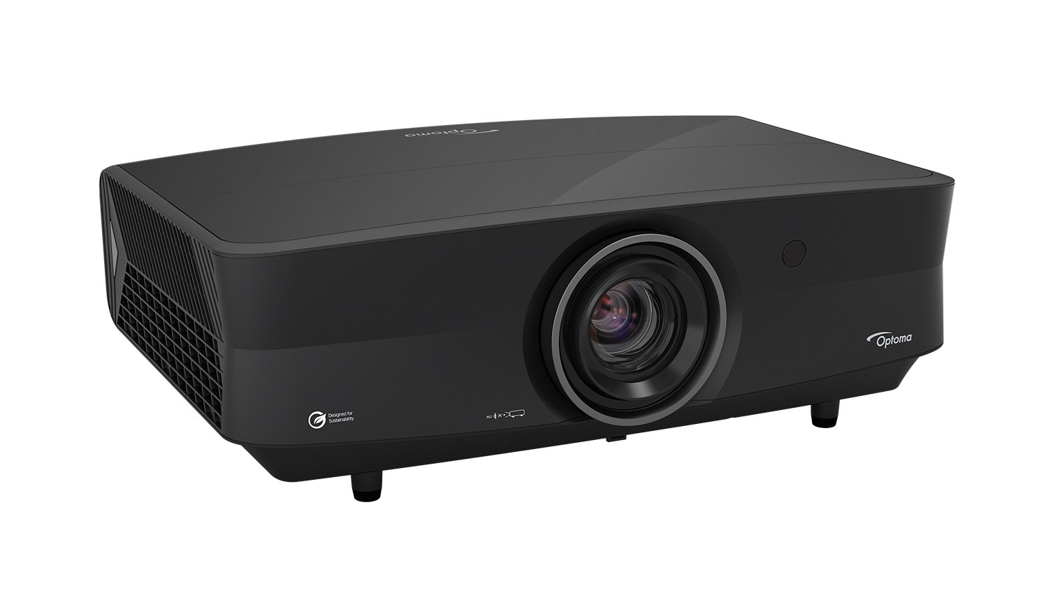 Optoma UHZ68 front three-quarter view, black