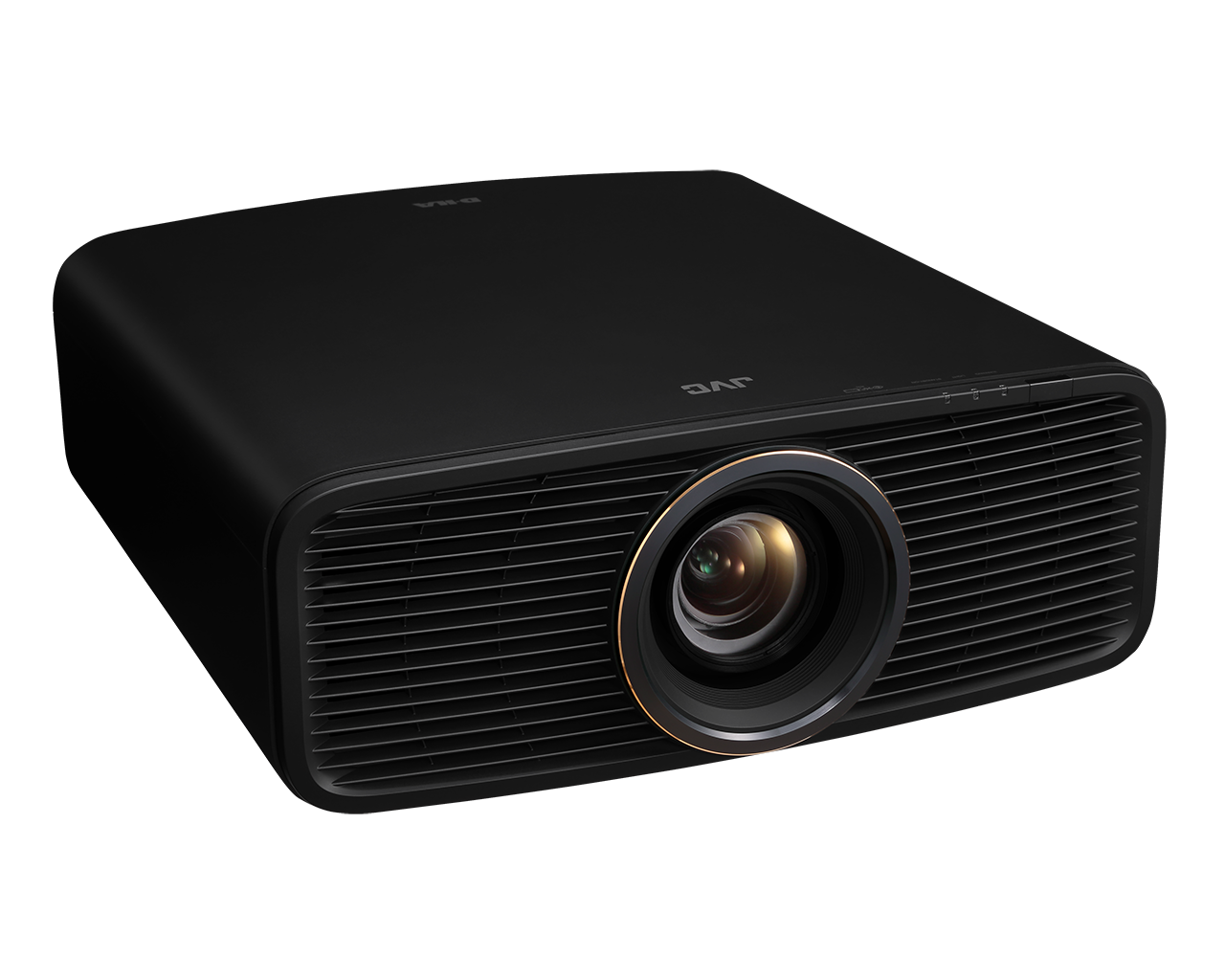 JVC DLA-RS2200 projector, front right three-quarter view from above, black