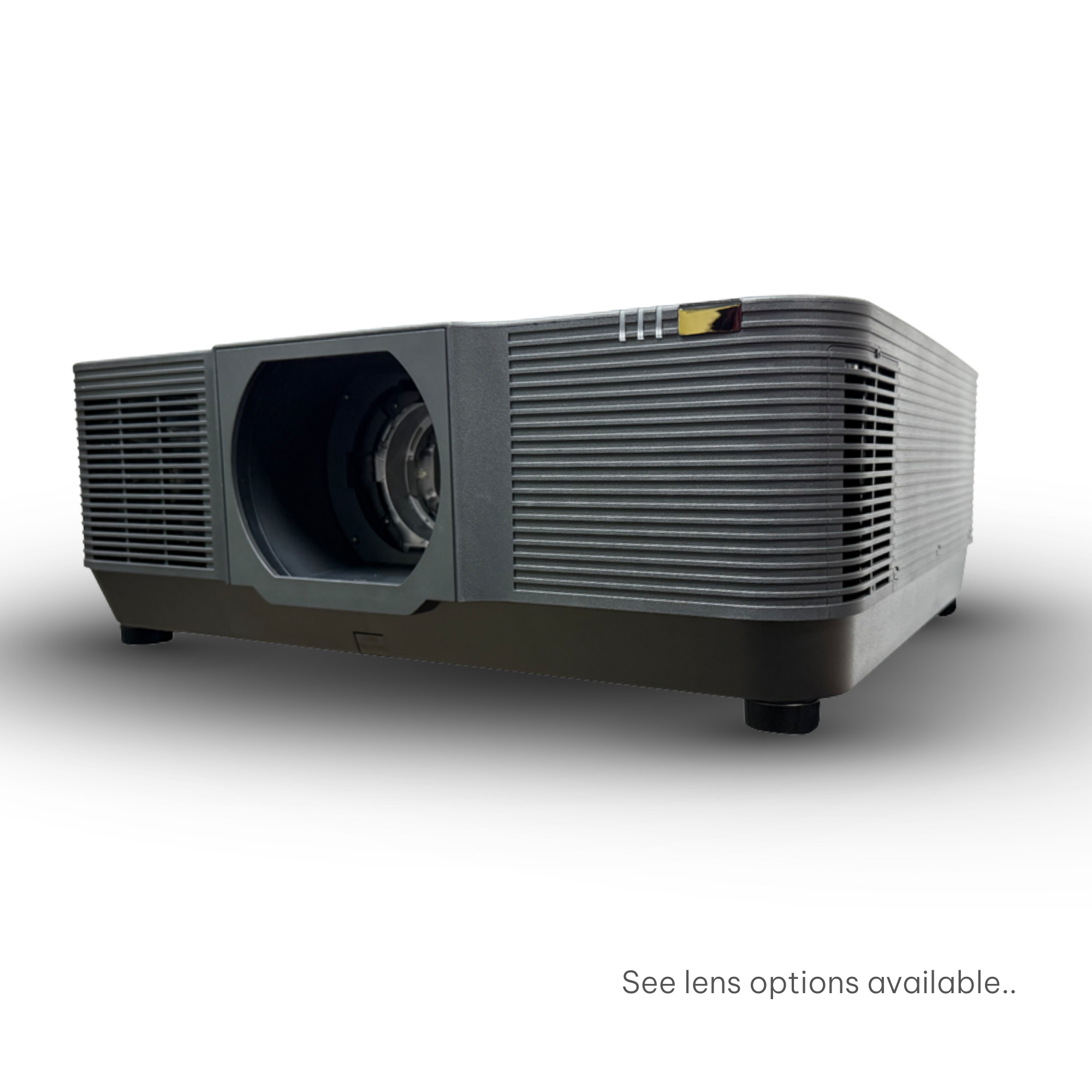 InFocus IN5009 front three-quarter view, black projector body without a lens fitted