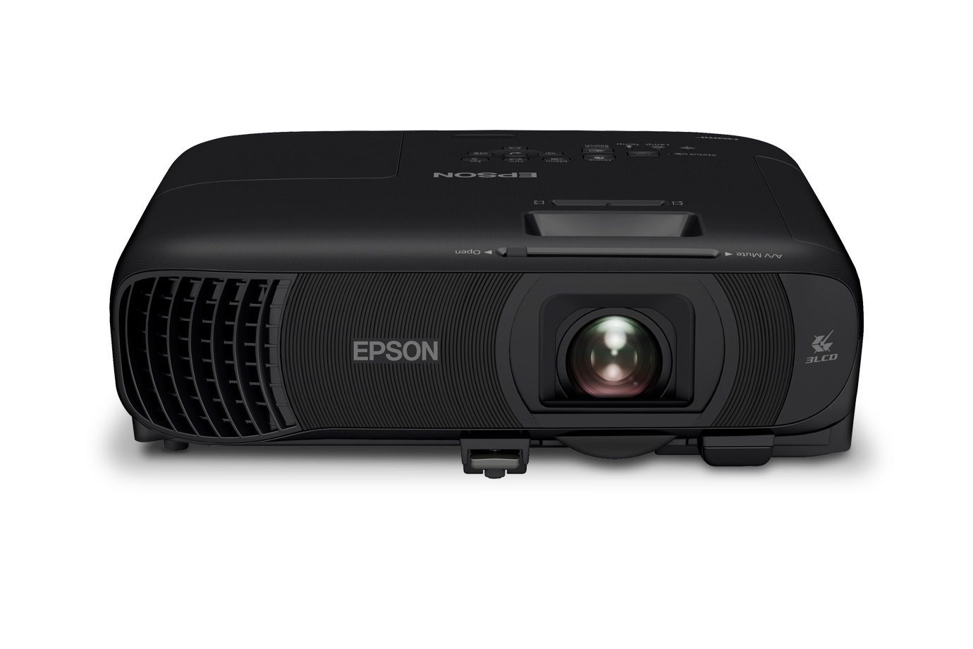 Epson PowerLite 1290 projector, front three-quarter view from above